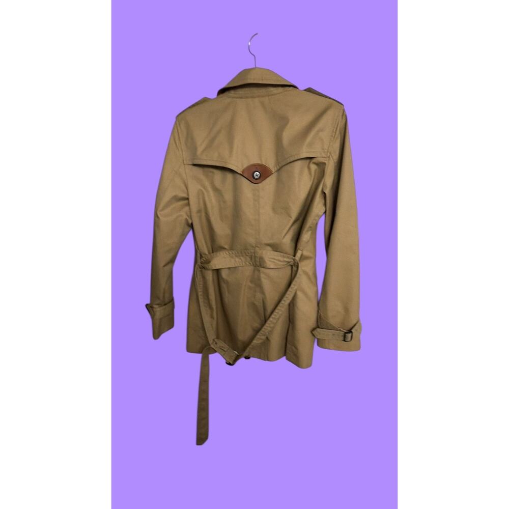 Coach Women's Trench Coat Size Large Leopard Print - Picture 3 of 7